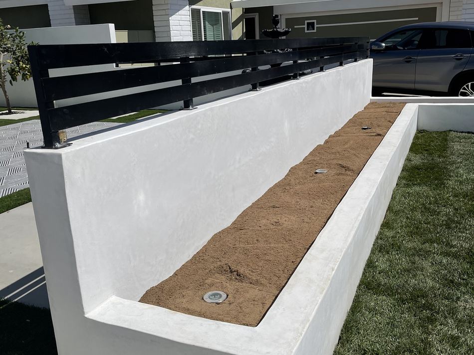 Driveway and planter detail